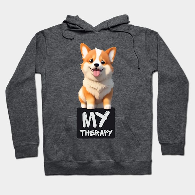 Just My Emotional Support Corgi Hoodie by Dmytro